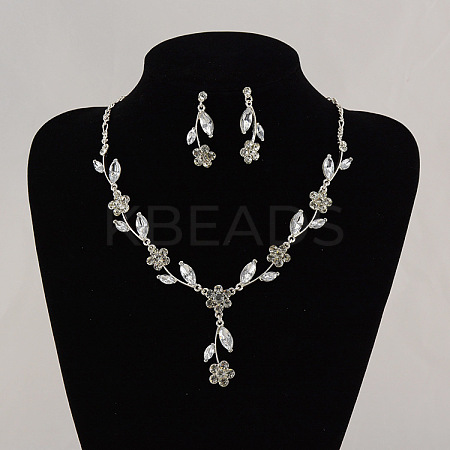 Alloy Rhinestone Jewelry Sets FS-WG30807-01-1