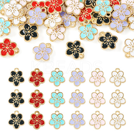 30Pcs 6 Colors Alloy Charms ENAM-TA0001-76-1