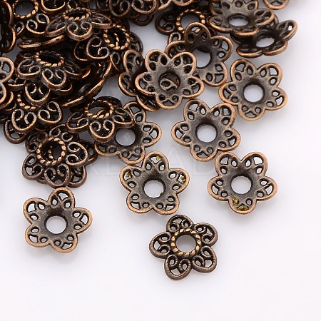 Tibetan Style Alloy Bead Caps LS-K0P34061-1