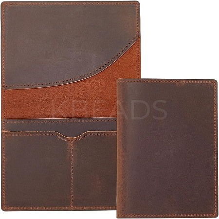 Rectangle Leather Travel Passport Wallet Cover AJEW-WH20007-02B-1