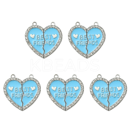 Alloy Enamel Split Pendant ENAM-YW0003-81B-1