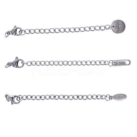 30Pcs Stainless Steel Chain Extender STAS-CJ0001-184-1