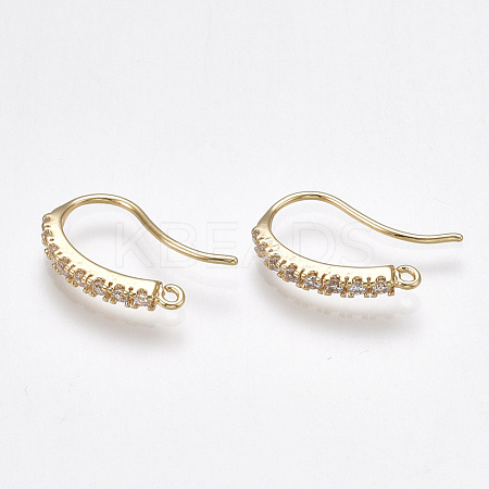Brass Earring Hooks KK-T038-252G-1