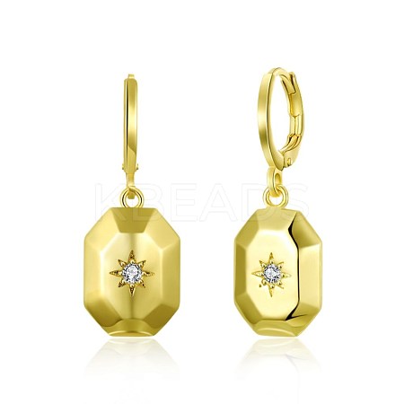 Brass Dangle Hoop Earrings EJEW-BB31945-1