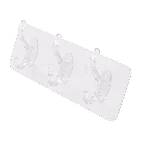 Self-adhesive Acrylic Wall Hook Hangers AJEW-TADJ0001-09B-02-1