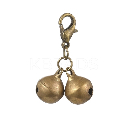 Brass Bell Pendant Decorations HJEW-JM02457-1