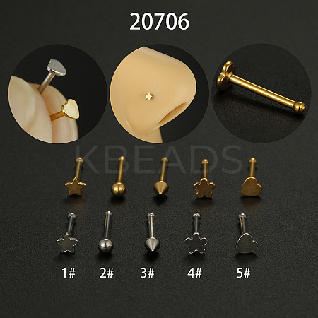 316L Surgical Stainless Steel Nose Bone Rings WG3D14E-07-1