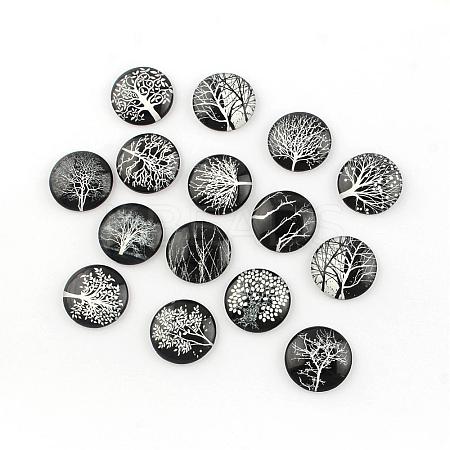 Glass Cabochons GGLA-Q041-25mm-CM-1