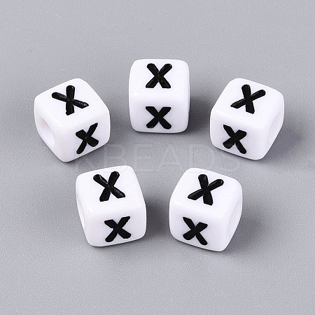 Opaque Acrylic Beads SACR-N020-04A-X-1