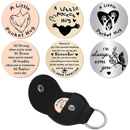 3Pcs 3 Style Stainless Steel Commemorative Decision Maker Coins AJEW-CN0002-06-1
