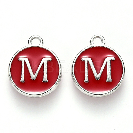 Platinum Plated Alloy Enamel Charms LS-ENAM-S118-03M-P-1