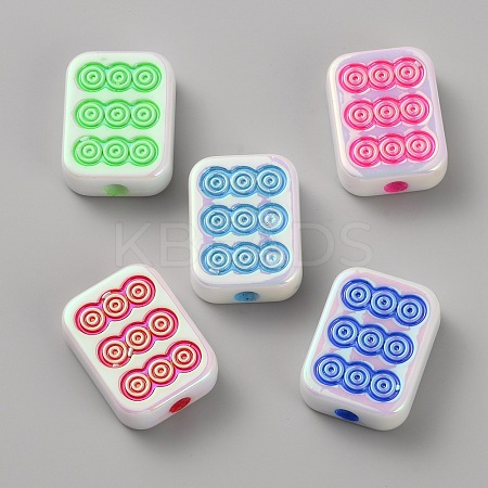 UV Platinum Opaque Acrylic Beads MACR-WH20001-26C-1