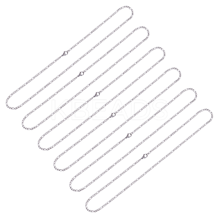 304 Stainless Steel Figaro Chain Necklaces NJEW-UN0001-29P-1