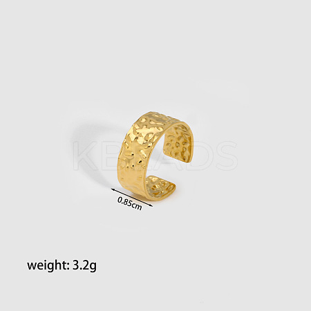 304 Stainless Steel Adjustable Open Cuff Rings for Women IM9526-2-1