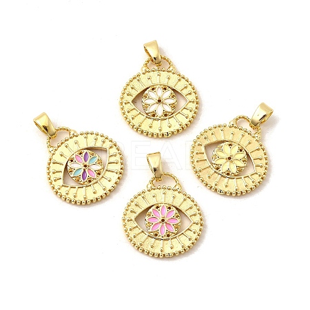 Brass Enamel Pendants KK-I378-07G-1