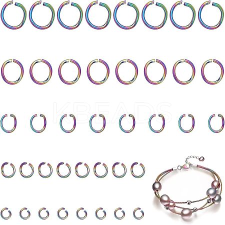 CHGCRAFT 250Pcs 5 Styles 304 Stainless Steel Open Jump Rings STAS-CA0001-65-1