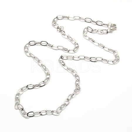 Non-Tarnish 304 Stainless Steel Cable Chain Necklace Making X-STAS-A028-N091P-1