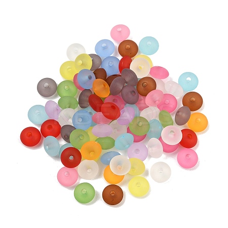 Frosted Opaque Acrylic Beads OACR-A040-09-1