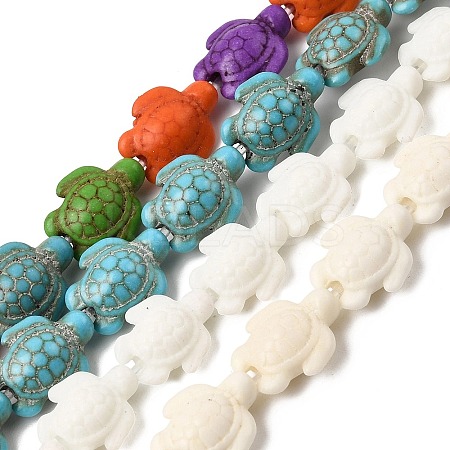 Synthetic Turquoise Beads Strands G-E456-35D-8x10mm-1