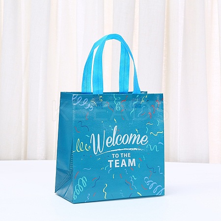 Printed Non-Woven Reusable Folding Wine Bottle Gift Bags with Handle LS-ABAG-C012-04B-1