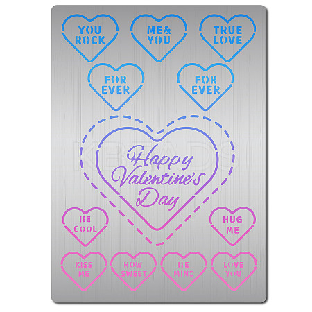 Valentine's Day Stainless Steel Metal Cutting Dies Stencils DIY-WH0289-090-1
