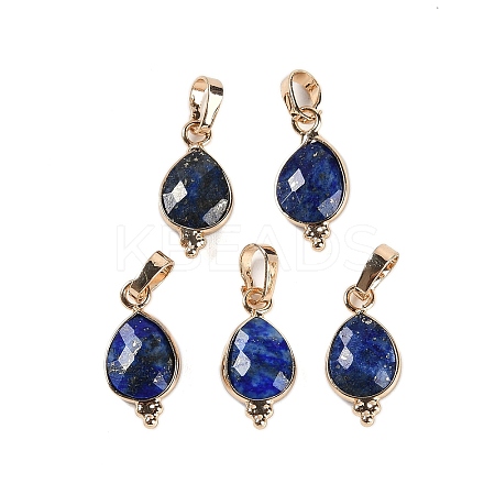 Natural Lapis Lazuli Faceted Pendans X-KK-L218-004G-08-1
