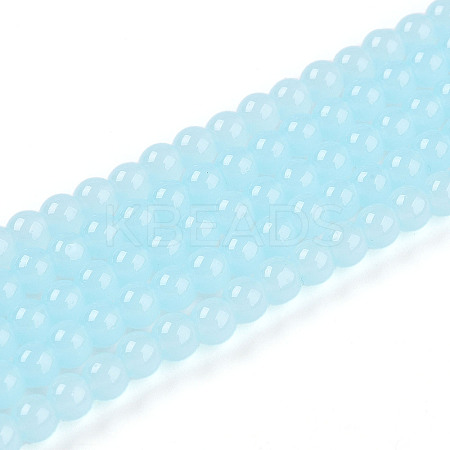 Imitation Jade Glass Beads Strands GLAA-T032-J4mm-04-1