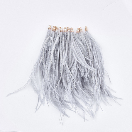 Ostrich Feather Tassel Big Pendant Decorations FIND-S302-08G-1
