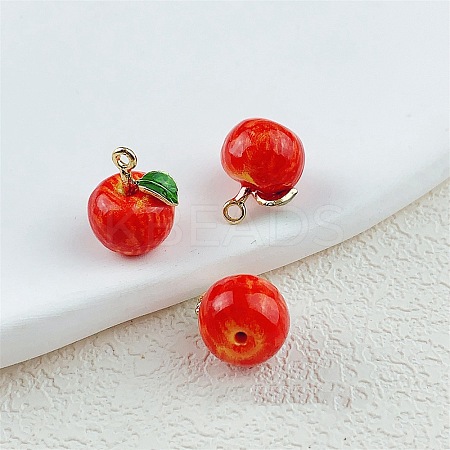 Fruit Alloy Enamel Charms ENAM-P264-02C-G01-1