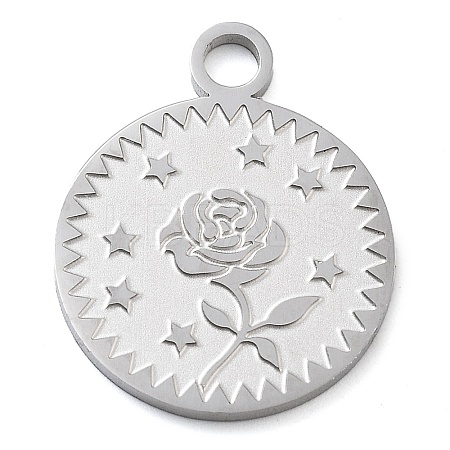 Anti-Tarnish 304 Stainless Steel Pendants STAS-M076-02P-1