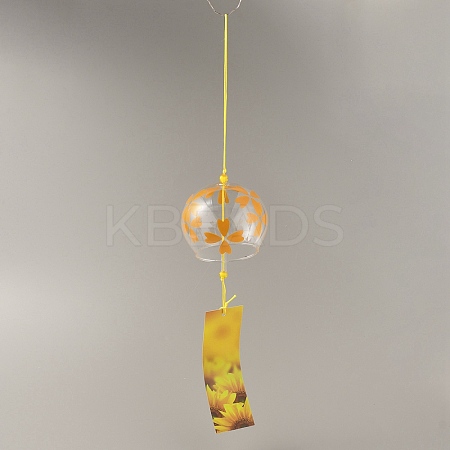 Glass Wind Chimes DJEW-WH0016-33C-1