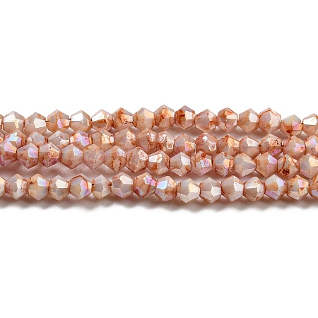 Opaque Baking Paint Glass Beads Strands DGLA-F002-01D-1