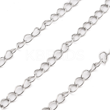 Brass Curb Chains KK-P304-02A-P-1