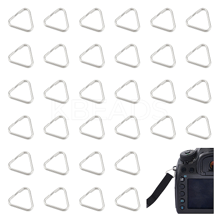 60Pcs 304 Stainless Steel Adjuster Triangle Double Buckles STAS-UN0059-55-1