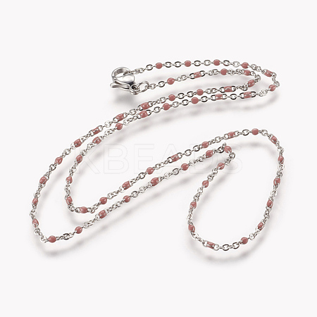 304 Stainless Steel Chain Necklaces NJEW-K099-01I-1