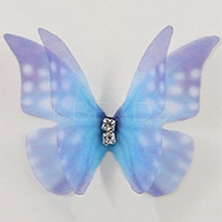 Gradient Color 2-Layer Fibre Tulle Ornament Accessories FIND-WH0101-02H-1