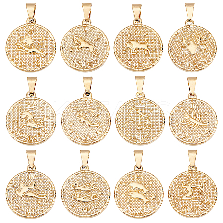 12Pcs 304 Stainless Steel Pendants STAS-UN0032-34-1