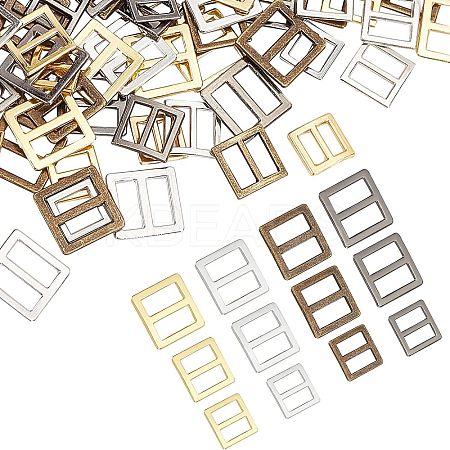 120Pcs 12 Style Alloy Slide Buckles FIND-FG0001-37-1