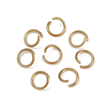 304 Stainless Steel Open Jump Rings X-STAS-Z137-01G-08-1