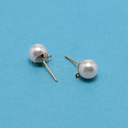 304 Stainless Steel Stud Earring Findings STAS-WH0029-02C-01-1