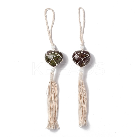 Natural Dragon Blood Pendant Decorations HJEW-E579-01A-1