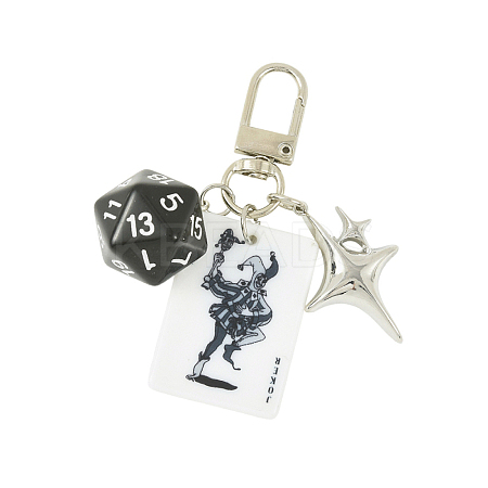 Acrylic Pendant Decorations HJEW-YW00308-01-1