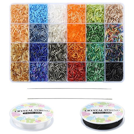 DIY Glass Bugle Beads Bracelets Jewelry Making Kits DIY-YW0010-65-1
