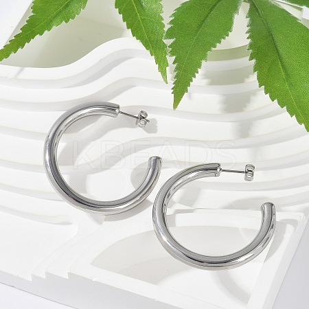 202 Stainless Steel Stud Earring EJEW-C131-02P-1