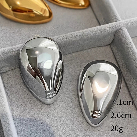 Teardrop Alloy Stud Earrings WG64463-29-1