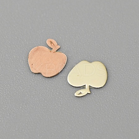 Fruit Style Brass Cabochons MRMJ-WH0003-08H-G-1