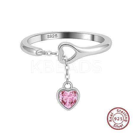 Rhodium Plated 925 Sterling Silver Finger Rings for Women STER-P065-20P-1