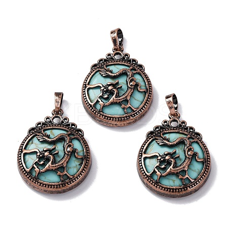 Synthetic Turquoise Pendants G-A241-02R-01-1