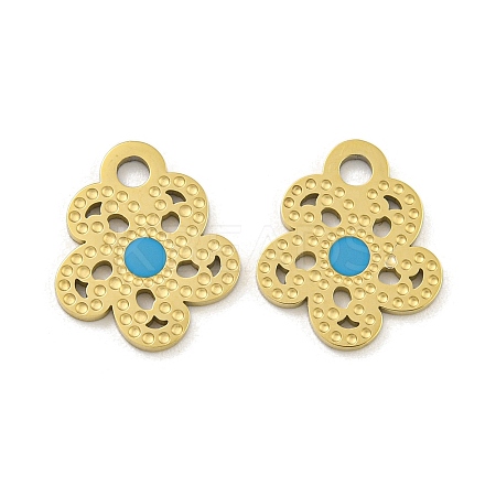 316 Surgical Stainless Steel Enamel Charms STAS-M073-25G-1