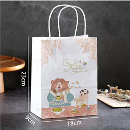 Rectangle Paper Gift Bags with Handle BEAR-PW0001-86B-1